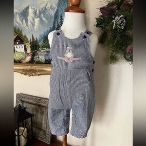 Vintage Gingham Airplane
Overalls
